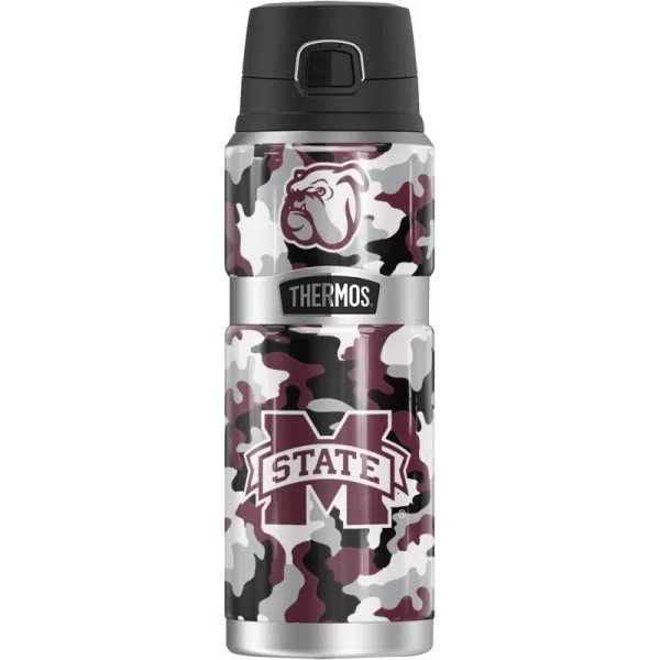 MISSISSIPPI STATE UNIVERSITY Official Collection THERMOS STAINLESS KING Stainless Steel Drink Bottle Vacuum insulated amp Double Wall 24ozCamo