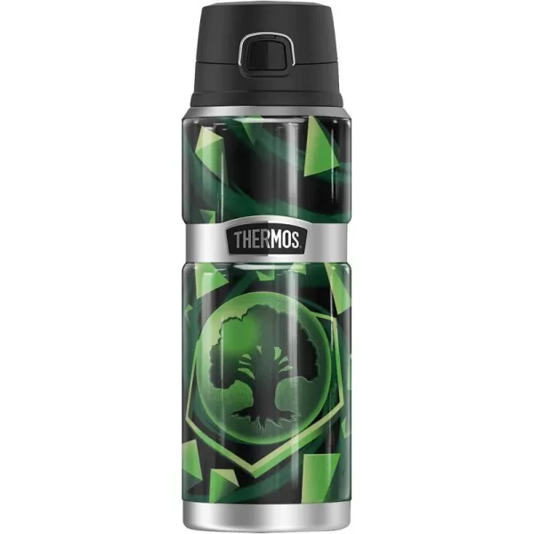 Magic The Gathering White Mana Stylized THERMOS STAINLESS KING Stainless Steel Drink Bottle Vacuum insulated amp Double Wall 24oz24 oz Bottle GREEN MANA STYLIZED