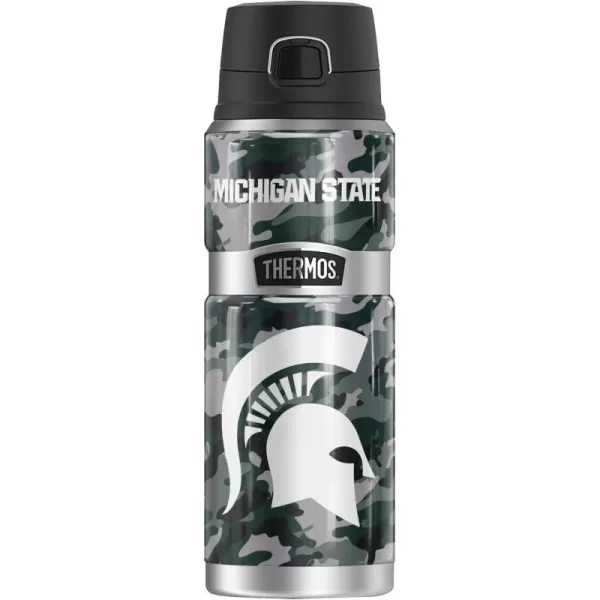 Michigan State University Collection THERMOS STAINLESS KING Stainless Steel Drink Bottle Vacuum insulated amp Double Wall 24ozCamo