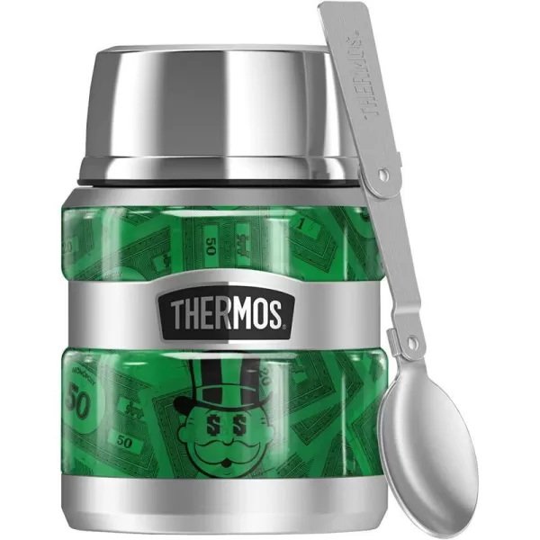 Monopoly Money THERMOS STAINLESS KING Stainless Steel Food Jar with Folding Spoon Vacuum insulated amp Double Wall 16ozMonopoly Money THERMOS STAINLESS KING Stainless Steel Food Jar with Folding Spoon Vacuum insulated amp Double Wall 16oz