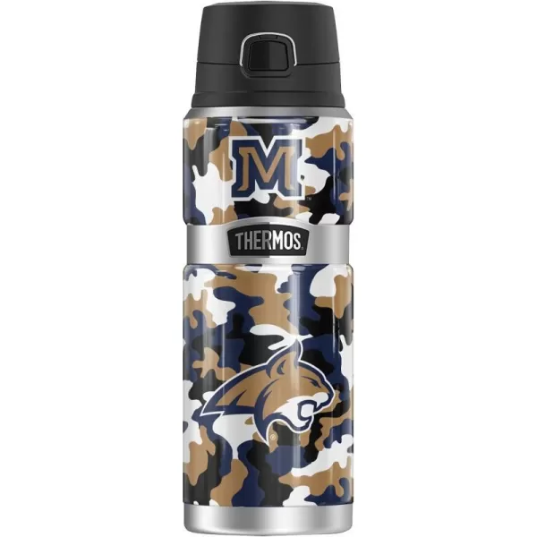 Montana State University Official Collection THERMOS STAINLESS KING Stainless Steel Drink Bottle Vacuum insulated amp Double Wall 24ozCamo