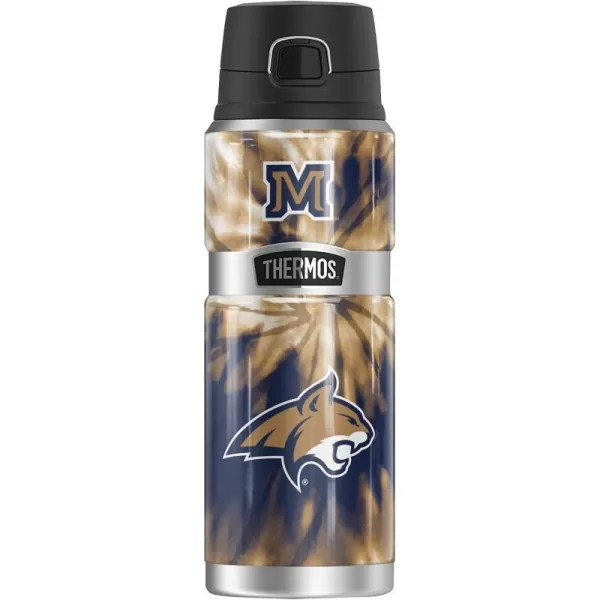 Montana State University Official Collection THERMOS STAINLESS KING Stainless Steel Drink Bottle Vacuum insulated amp Double Wall 24ozTIEDYE