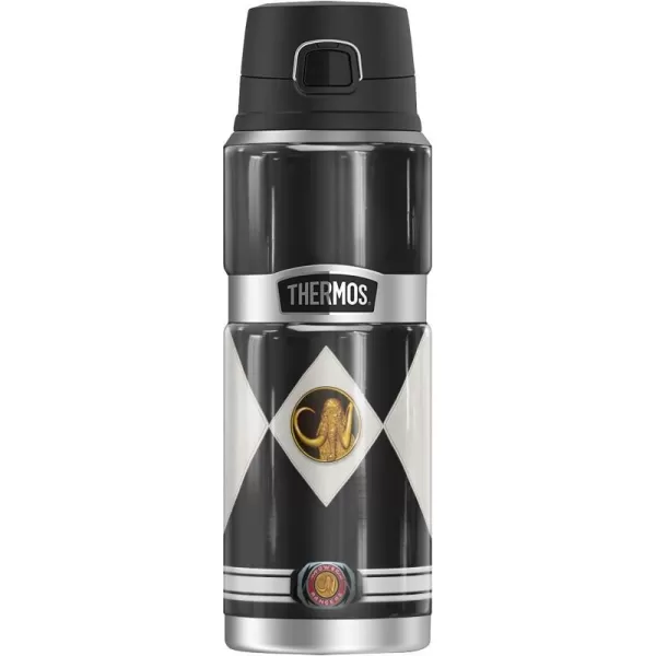 Power Rangers Pink Ranger Emblem THERMOS STAINLESS KING Stainless Steel Drink Bottle Vacuum insulated amp Double Wall 24oz24 oz Bottle BLACK RANGER UNIFORM