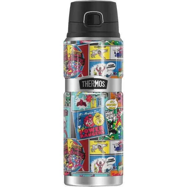 Power Rangers Power Rangers Comic Collage THERMOS STAINLESS KING Stainless Steel Drink Bottle Vacuum insulated amp Double Wall 24oz24 oz Bottle COMIC COLLAGE