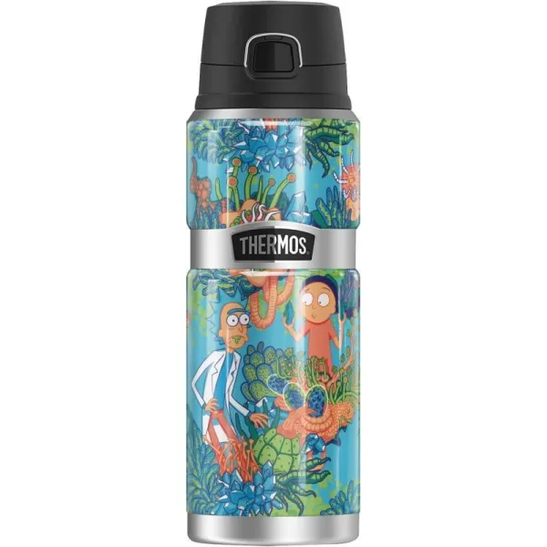 Rick and Morty Meeseeks Crowd THERMOS STAINLESS KING Stainless Steel Drink Bottle Vacuum insulated amp Double Wall 24oz24 oz Bottle BOTANICAL SPACE