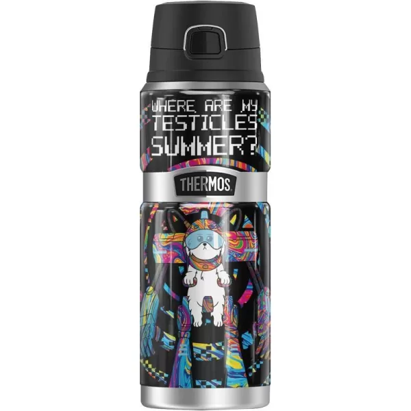 Rick and Morty Meeseeks Crowd THERMOS STAINLESS KING Stainless Steel Drink Bottle Vacuum insulated amp Double Wall 24oz24 oz Bottle SNOWBALL PSYCHEDELIC SWIRL