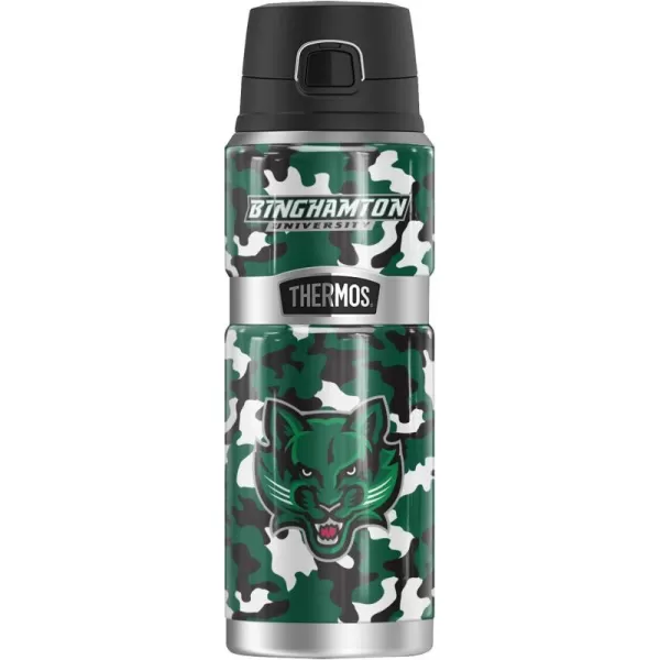 SYRACUSE UNIVERSITY OFFICIAL Camo THERMOS STAINLESS KING Stainless Steel Drink Bottle Vacuum insulated ampamp Double Wall 24ozBINGHAMTON UNIVERSITY