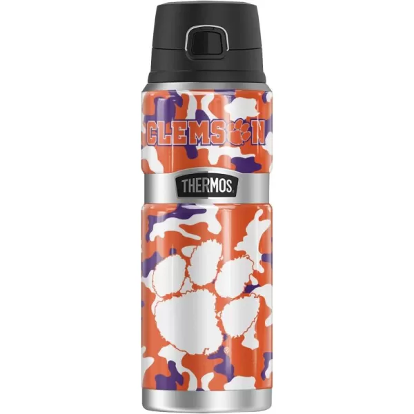 SYRACUSE UNIVERSITY OFFICIAL Camo THERMOS STAINLESS KING Stainless Steel Drink Bottle Vacuum insulated ampamp Double Wall 24ozCLEMSON UNIVERSITY