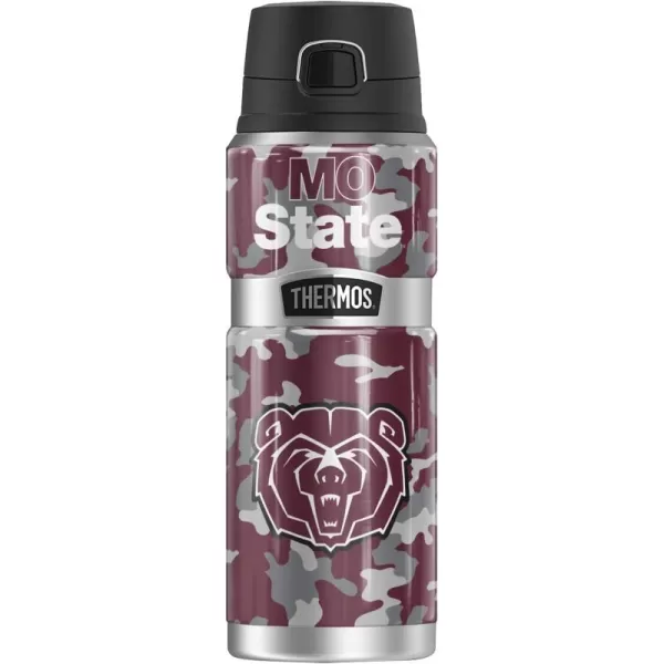 SYRACUSE UNIVERSITY OFFICIAL Camo THERMOS STAINLESS KING Stainless Steel Drink Bottle Vacuum insulated ampamp Double Wall 24ozMISSOURI STATE UNIVERSITY