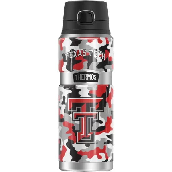 SYRACUSE UNIVERSITY OFFICIAL Camo THERMOS STAINLESS KING Stainless Steel Drink Bottle Vacuum insulated ampamp Double Wall 24ozTEXAS TECH UNIVERSITY