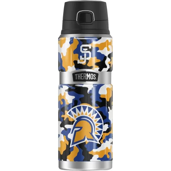 San Jose State University Official Collection THERMOS STAINLESS KING Stainless Steel Drink Bottle Vacuum insulated amp Double Wall 24ozCamo