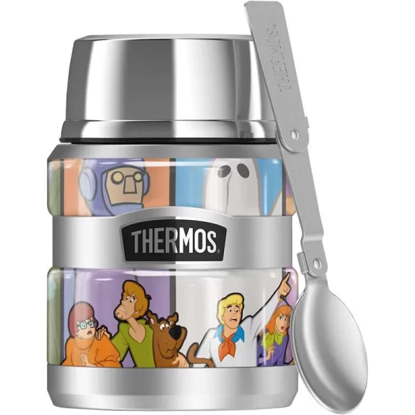 ScoobyDoo Bad Guys THERMOS STAINLESS KING Stainless Steel Food Jar with Folding Spoon Vacuum insulated amp Double Wall 16ozScoobyDoo Bad Guys THERMOS STAINLESS KING Stainless Steel Food Jar with Folding Spoon Vacuum insulated amp Double Wall 16oz