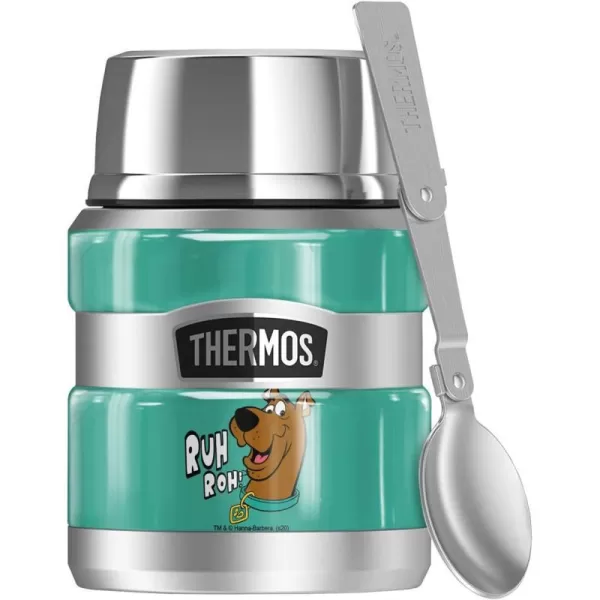 ScoobyDoo Tie Dye THERMOS STAINLESS KING Stainless Steel Food Jar with Folding Spoon Vacuum insulated amp Double Wall 16oz16 oz Food Jar Ruh Roh