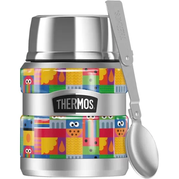 Sesame Street Abstract Art Blocks THERMOS STAINLESS KING Stainless Steel Food Jar with Folding Spoon Vacuum insulated amp Double Wall 16ozSesame Street Abstract Art Blocks THERMOS STAINLESS KING Stainless Steel Food Jar with Folding Spoon Vacuum insulated amp Double Wall 16oz