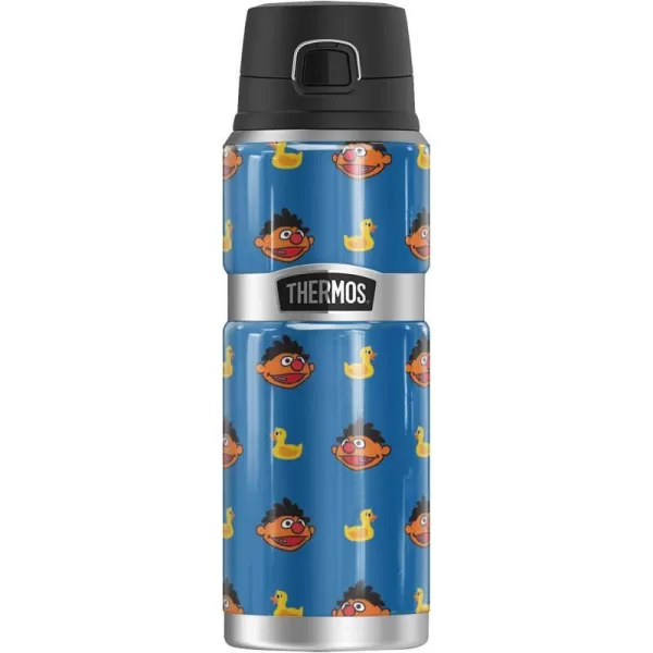 Sesame Street Ernie and Rubber Ducky Pattern THERMOS STAINLESS KING Stainless Steel Drink Bottle Vacuum insulated amp Double Wall 24ozSesame Street Ernie and Rubber Ducky Pattern THERMOS STAINLESS KING Stainless Steel Drink Bottle Vacuum insulated amp Double Wall 24oz