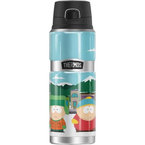 South Park South Park Sketched THERMOS STAINLESS KING Stainless Steel Drink Bottle Vacuum insulated amp Double Wall 24oz24 oz Bottle CARTMAN STAN KYLE KENNY TOWN POSE