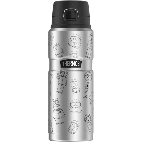 South Park South Park Sketched THERMOS STAINLESS KING Stainless Steel Drink Bottle Vacuum insulated amp Double Wall 24oz24 oz Bottle SOUTH PARK SKETCHED