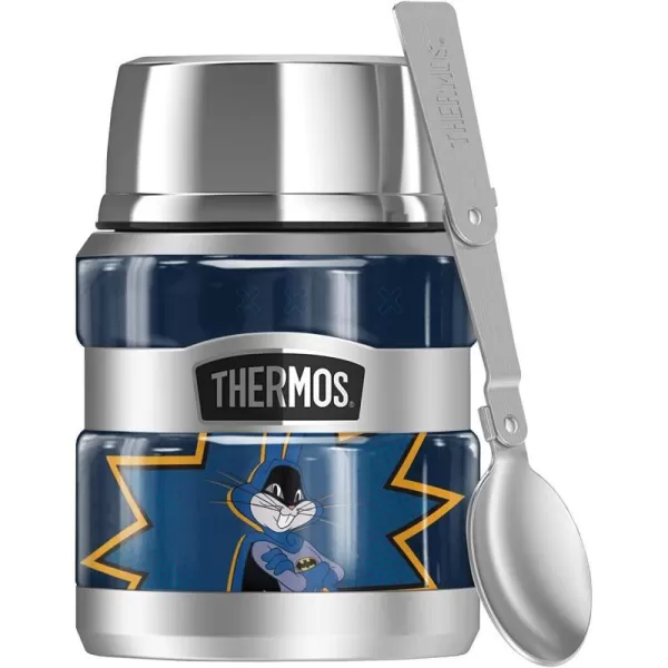 Space Jam A New Legacy Batman Suit Bugs Bunny THERMOS STAINLESS KING Stainless Steel Food Jar with Folding Spoon Vacuum insulated amp Double Wall 16oz16 oz Food Jar BATMAN SUIT