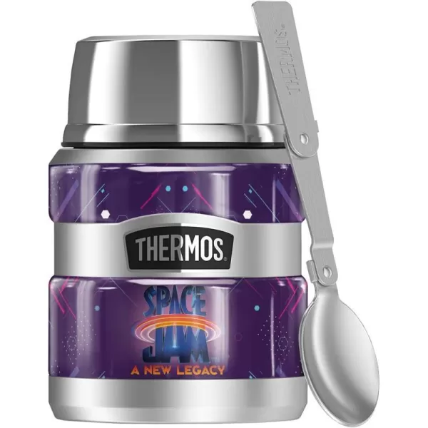 Space Jam A New Legacy Space Jam Logo THERMOS STAINLESS KING Stainless Steel Food Jar with Folding Spoon Vacuum insulated amp Double Wall 16oz16 oz Food Jar SPACE JAM