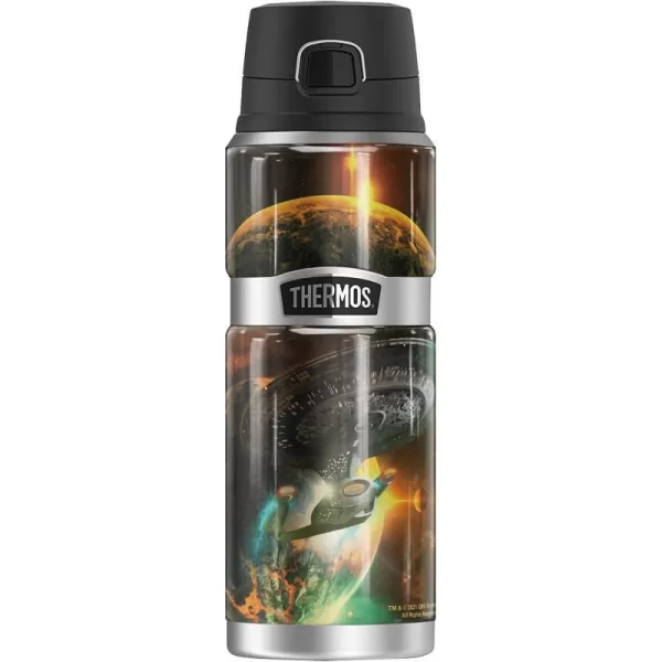 Star Trek Next Generation Enterprise THERMOS STAINLESS KING Stainless Steel Drink Bottle Vacuum insulated amp Double Wall 24ozStar Trek Next Generation Enterprise THERMOS STAINLESS KING Stainless Steel Drink Bottle Vacuum insulated amp Double Wall 24oz