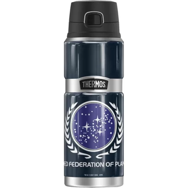 Star Trek United Federation of Planets THERMOS STAINLESS KING Stainless Steel Drink Bottle Vacuum insulated amp Double Wall 24ozStar Trek United Federation of Planets THERMOS STAINLESS KING Stainless Steel Drink Bottle Vacuum insulated amp Double Wall 24oz