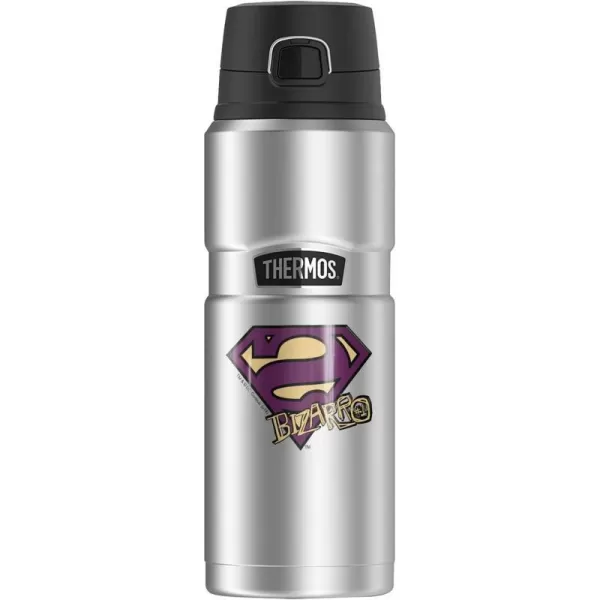 Superman Bizarro Shield Logo THERMOS STAINLESS KING Stainless Steel Drink Bottle Vacuum insulated amp Double Wall 24ozSuperman Bizarro Shield Logo THERMOS STAINLESS KING Stainless Steel Drink Bottle Vacuum insulated amp Double Wall 24oz