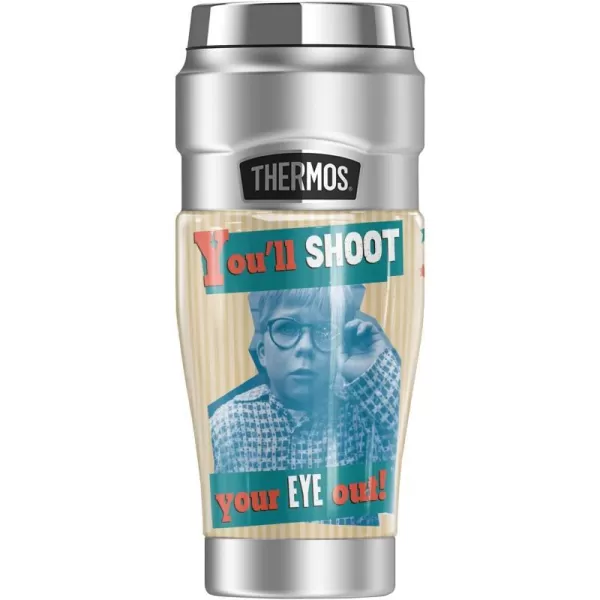 THERMOS A Christmas Story Shoot Your Eye Out STAINLESS KING Stainless Steel Travel Tumbler Vacuum insulated amp Double Wall 16ozTHERMOS A Christmas Story Shoot Your Eye Out STAINLESS KING Stainless Steel Travel Tumbler Vacuum insulated amp Double Wall 16oz