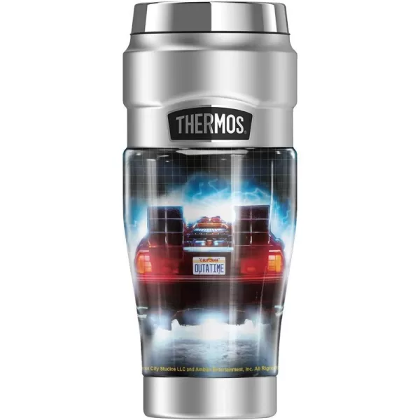 THERMOS Back To The Future Delorian Flames And Lightning STAINLESS KING Stainless Steel Travel Tumbler Vacuum insulated amp Double Wall 16ozTHERMOS Back To The Future Delorian Flames And Lightning STAINLESS KING Stainless Steel Travel Tumbler Vacuum insulated amp Double Wall 16oz