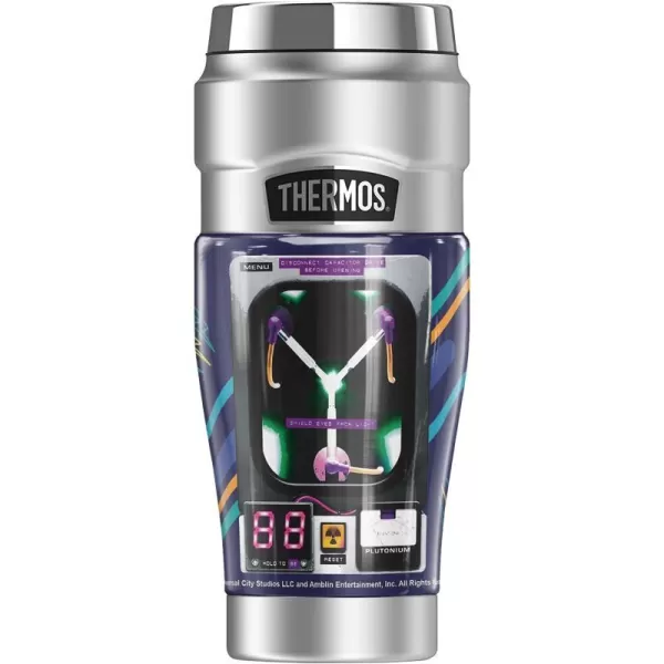 THERMOS Back To The Future Powered By Flux Capacitor STAINLESS KING Stainless Steel Travel Tumbler Vacuum insulated amp Double Wall 16ozTHERMOS Back To The Future Powered By Flux Capacitor STAINLESS KING Stainless Steel Travel Tumbler Vacuum insulated amp Double Wall 16oz