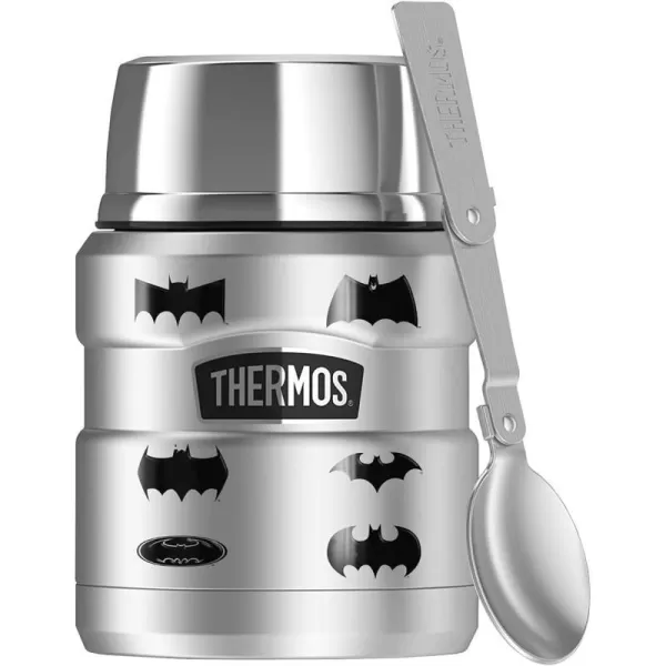 THERMOS Batman Batman Logos STAINLESS KING Stainless Steel Food Jar with Folding Spoon Vacuum insulated amp Double Wall 16ozTHERMOS Batman Batman Logos STAINLESS KING Stainless Steel Food Jar with Folding Spoon Vacuum insulated amp Double Wall 16oz