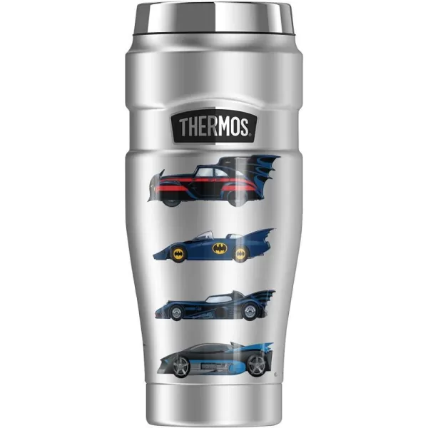 THERMOS Batman History of Batmobiles STAINLESS KING Stainless Steel Travel Tumbler Vacuum insulated amp Double Wall 16ozTHERMOS Batman History of Batmobiles STAINLESS KING Stainless Steel Travel Tumbler Vacuum insulated amp Double Wall 16oz