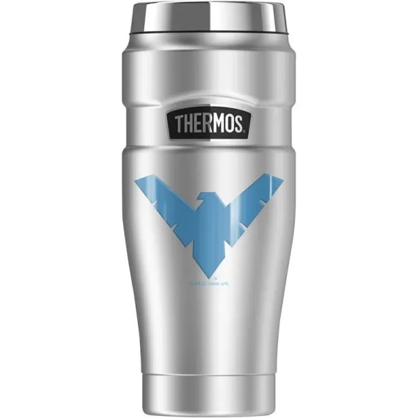 THERMOS Batman Nightwing Logo STAINLESS KING Stainless Steel Travel Tumbler Vacuum insulated amp Double Wall 16ozTHERMOS Batman Nightwing Logo STAINLESS KING Stainless Steel Travel Tumbler Vacuum insulated amp Double Wall 16oz