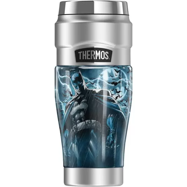 THERMOS Batman Stormy Knight Lightning STAINLESS KING Stainless Steel Travel Tumbler Vacuum insulated amp Double Wall 16ozTHERMOS Batman Stormy Knight Lightning STAINLESS KING Stainless Steel Travel Tumbler Vacuum insulated amp Double Wall 16oz