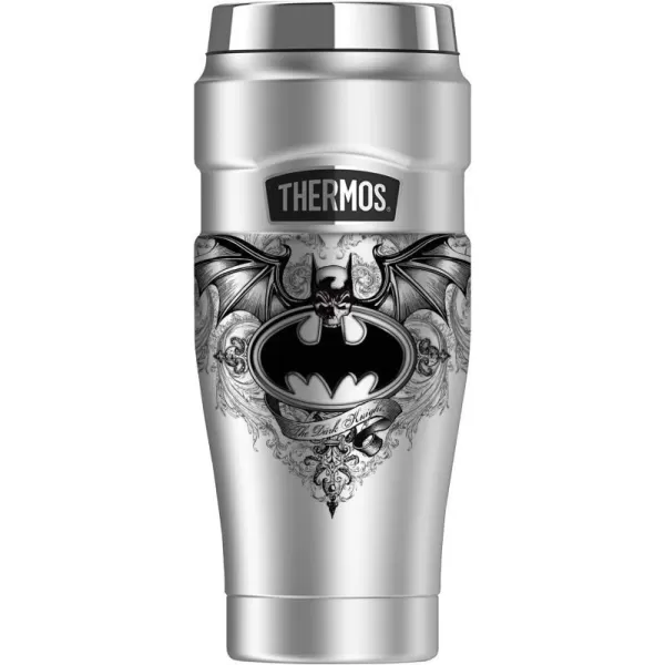 THERMOS Batman Sublimated Winged Logo STAINLESS KING Stainless Steel Travel Tumbler Vacuum insulated amp Double Wall 16ozTHERMOS Batman Sublimated Winged Logo STAINLESS KING Stainless Steel Travel Tumbler Vacuum insulated amp Double Wall 16oz