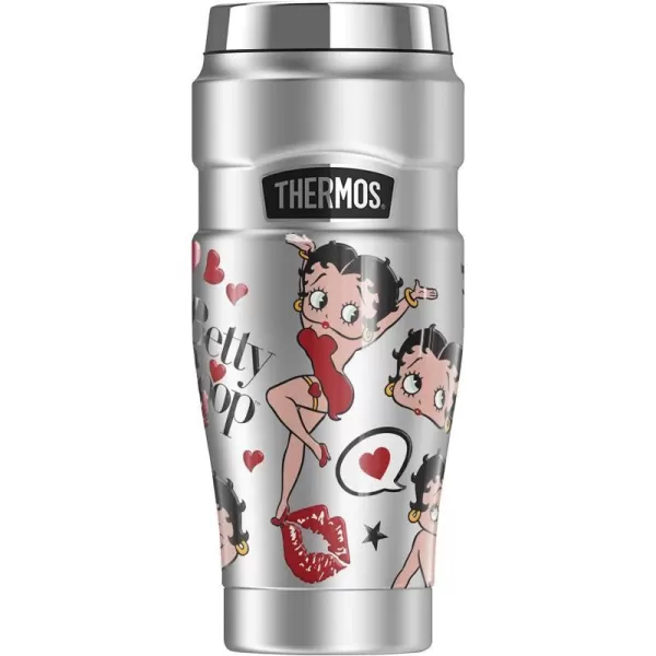 THERMOS Betty Boop Collage STAINLESS KING Stainless Steel Travel Tumbler Vacuum insulated amp Double Wall 16ozTHERMOS Betty Boop Collage STAINLESS KING Stainless Steel Travel Tumbler Vacuum insulated amp Double Wall 16oz