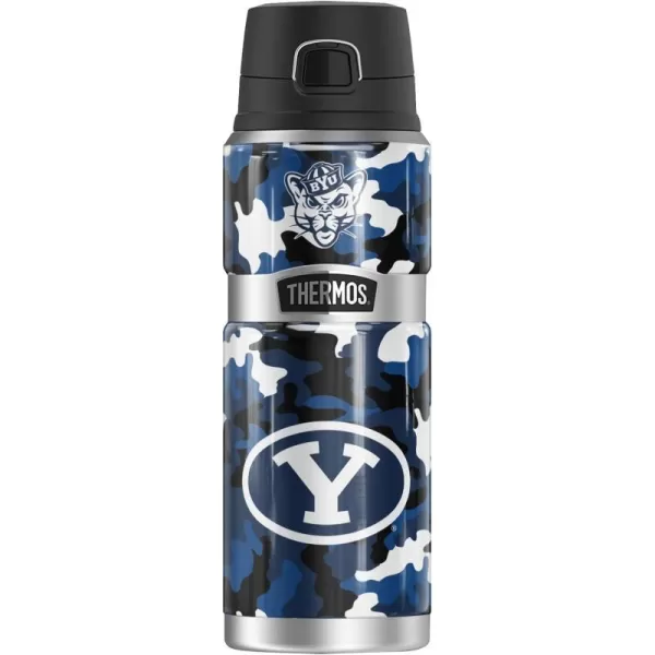 THERMOS Brigham Young University OFFICIAL Camo STAINLESS KING Stainless Steel Drink Bottle Vacuum insulated amp Double Wall 24oz24 oz Bottle Camo