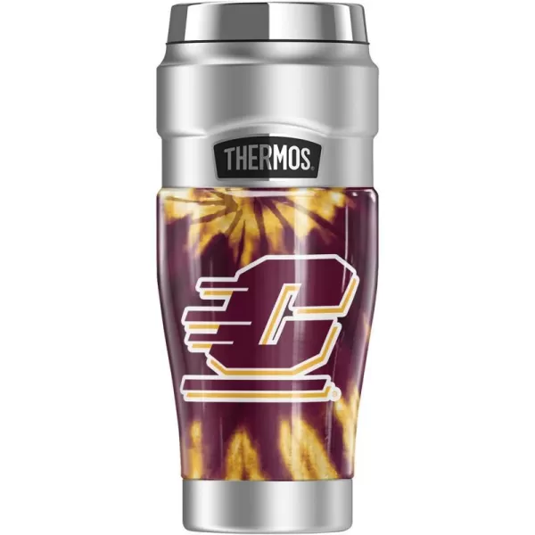 THERMOS Central Michigan University OFFICIAL Camo STAINLESS KING Stainless Steel Travel Tumbler Vacuum insulated amp Double Wall 16oz16 oz Tumbler TIEDYE