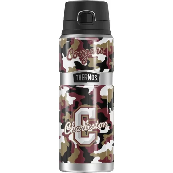 THERMOS College of Charleston OFFICIAL Camo STAINLESS KING Stainless Steel Drink Bottle Vacuum insulated amp Double Wall 24oz24 oz Bottle Camo