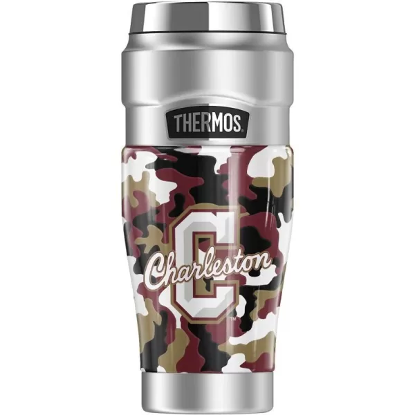 THERMOS College of Charleston OFFICIAL Camo STAINLESS KING Stainless Steel Travel Tumbler Vacuum insulated amp Double Wall 16oz16 oz Tumbler Camo