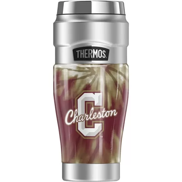 THERMOS College of Charleston OFFICIAL Camo STAINLESS KING Stainless Steel Travel Tumbler Vacuum insulated amp Double Wall 16oz16 oz Tumbler TIEDYE