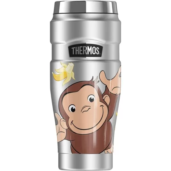 THERMOS Curious George Curious George Bananas STAINLESS KING Stainless Steel Travel Tumbler Vacuum insulated amp Double Wall 16ozTHERMOS Curious George Curious George Bananas STAINLESS KING Stainless Steel Travel Tumbler Vacuum insulated amp Double Wall 16oz