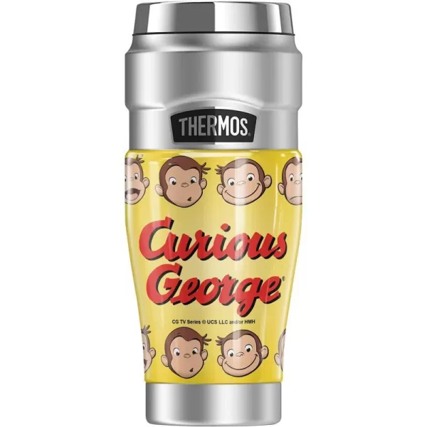 THERMOS Curious George Curious George Faces STAINLESS KING Stainless Steel Travel Tumbler Vacuum insulated amp Double Wall 16ozTHERMOS Curious George Curious George Faces STAINLESS KING Stainless Steel Travel Tumbler Vacuum insulated amp Double Wall 16oz