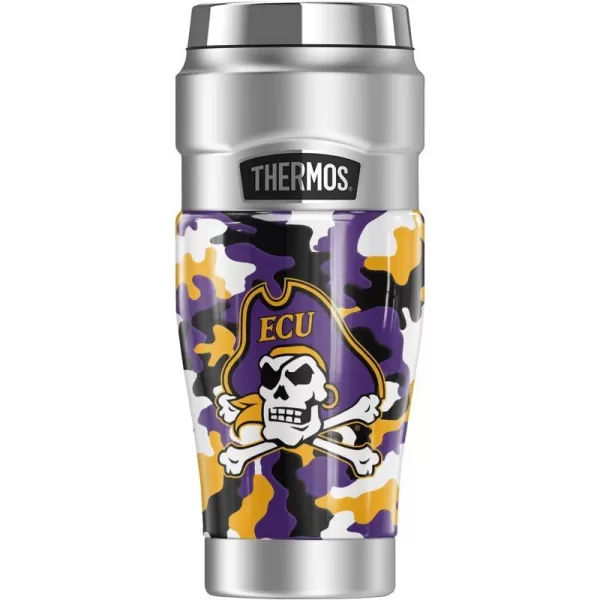 THERMOS East Carolina University OFFICIAL Camo STAINLESS KING Stainless Steel Travel Tumbler Vacuum insulated amp Double Wall 16oz16 oz Tumbler Camo