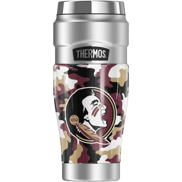 THERMOS FLORIDA STATE UNIVERSITY OFFICIAL Camo STAINLESS KING Stainless Steel Travel Tumbler Vacuum insulated amp Double Wall 16oz16 oz Tumbler Camo