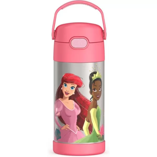 THERMOS FUNTAINER 12 Ounce Stainless Steel Vacuum Insulated Kids Straw Bottle LimePrincess 12 Ounce Licensed Characters