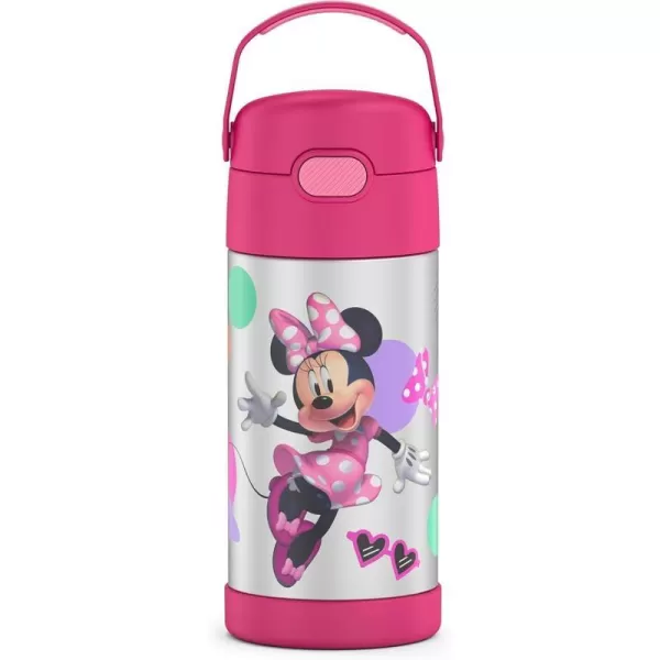 THERMOS FUNTAINER 12 Ounce Stainless Steel Vacuum Insulated Kids Straw Bottle Minnie MouseTHERMOS FUNTAINER 12 Ounce Stainless Steel Vacuum Insulated Kids Straw Bottle Minnie Mouse