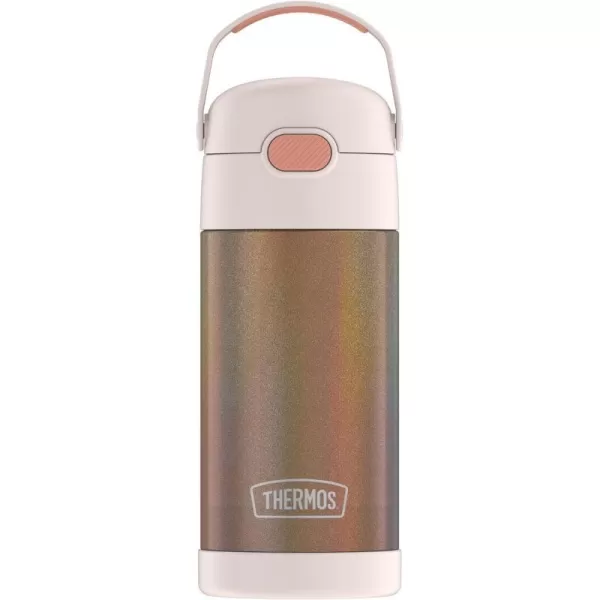 THERMOS FUNTAINER 12 Ounce Stainless Steel Vacuum Insulated Kids Straw Bottle Rose GoldTHERMOS FUNTAINER 12 Ounce Stainless Steel Vacuum Insulated Kids Straw Bottle Rose Gold