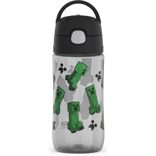 THERMOS FUNTAINER 16 Ounce Plastic Hydration Bottle with Spout RaspberryMinecraft