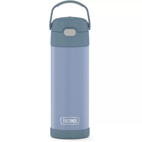 THERMOS FUNTAINER 16 Ounce Stainless Steel Vacuum Insulated Bottle with Wide Spout Lid Looney TunesDenim Blue Bottle