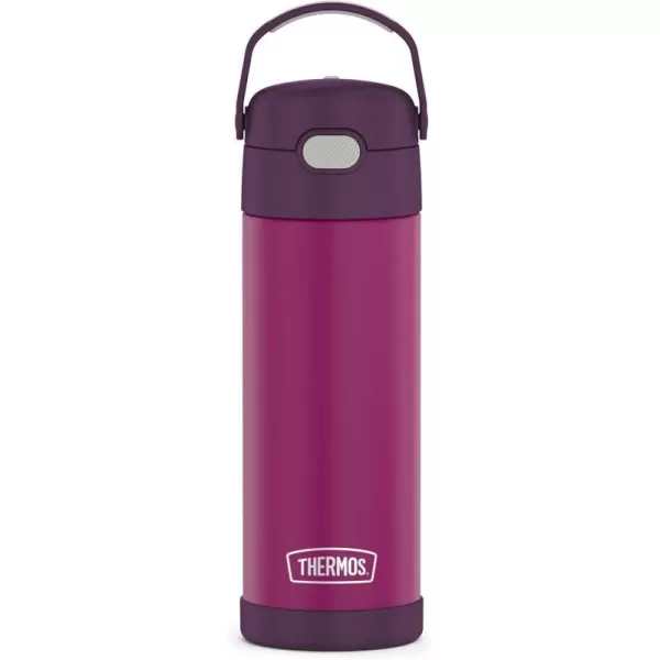 THERMOS FUNTAINER 16 Ounce Stainless Steel Vacuum Insulated Bottle with Wide Spout Lid Looney TunesRed Violet Bottle